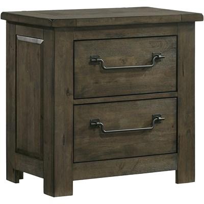 Elements International Maverick Nightstand w/USB Grey