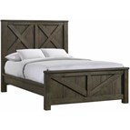 Elements International Maverick Queen Panel Bed Grey
