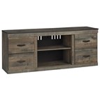 Signature Design by Ashley Trinell EW0446-268 Large TV Stand with Fireplace Option