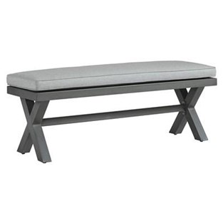 Signature Design by Ashley Elite Park P518-600 Bench with Cushion (Outdoor Seating - Benches)