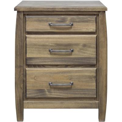 Mako Wood Furniture Tofino 5400-65 2 and 1/2-Drawer Nightstand - Rustic (Nightstands - 3 Drawers)