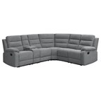 Coaster Furniture David 609620 Upholstered Reclining Sectional Sofa - Smoke