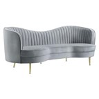 Coaster Furniture Sophia 506864 Upholstered Channel Tufted Sofa - Grey
