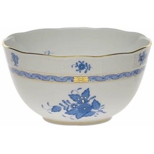 Herend Chinese Bouquet Round Bowl - Blue (Bowls - Cereal)