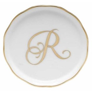 Herend Coaster with Monogram R (Cups & Saucers - Cups and Saucers)