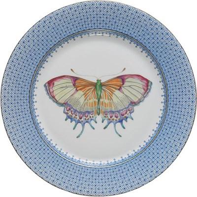 Mottahedeh Cornflower Lace Dessert Plate with Butterfly (Plates - Dessert)