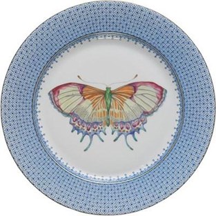 Mottahedeh Cornflower Lace Dessert Plate with Butterfly (Plates - Dessert)