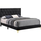 Coaster Furniture Kendall 224451Q Upholstered Queen Panel Bed - Black