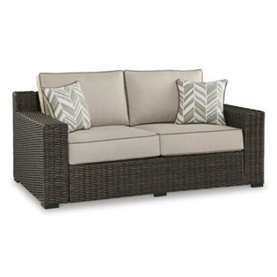 Signature Design by Ashley Coastline Bay P784-835 Loveseat with Cushion (Outdoor Seating - Loveseats)