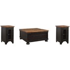 Signature Design by Ashley Valebeck T468T1 Coffee Table and 2 Chairside End Tables