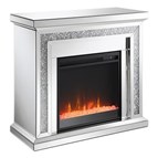 Coaster Furniture Lorelai 991047 Mirrored Freestanding Electric Fireplace - Silver