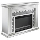 Coaster Furniture Gilmore 991048 Mirrored Freestanding Electric Fireplace - Silver