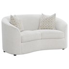 Coaster Furniture Rainn 509172 Boucle Upholstered Sloped Arm Loveseat - Latte
