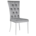 Coaster Furniture Kerwin 111103 Velvet Upholstered Dining Side Chair - Grey
