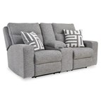 Signature Design by Ashley Biscoe 9050318 Power Reclining Loveseat with Console and Adjustable Headrest
