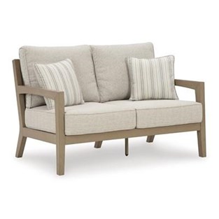 Signature Design by Ashley Hallow Creek P560-835 Loveseat with Cushion (Outdoor Seating - Loveseats)