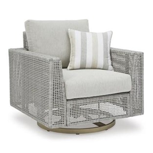Signature Design by Ashley Seton Creek P798-821 Swivel Lounge with Cushion (Outdoor Seating - Lounge Chairs)