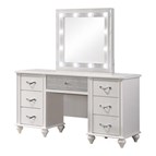 Coaster Furniture Barzini 205897 7-Drawer Vanity Set with Lighting - White