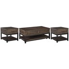 Signature Design by Ashley Johurst T444T1 Lift-top Coffee Table and 2 End Tables