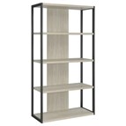 Coaster Furniture Loomis 805883 72-inch 4-shelf Bookshelf - Whitewashed Grey