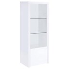 Coaster Furniture Jude 704254 3-shelf Engineered Wood Media Tower - High Gloss White
