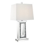 Coaster Furniture Ayelet 923288 30-inch Tapered Shade Mirrored Table Lamp - Silver