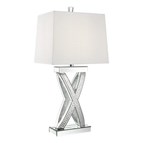 Coaster Furniture Dominick 923289 31-inch Tapered Mirrored Acrylic Table Lamp - Silver