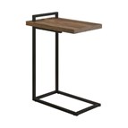 Coaster Furniture Maxwell 931127 C-Shaped Accent Table With USB Charging Port - Aged Walnut/Black