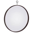 Coaster Furniture Gwyneth 961495 30 x 35 Inch Round Wall Mirror - Black Nickel