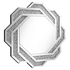Coaster Furniture Mikayla 961617 40 x 40 Inch Braided Frame Wall Mirror - Silver