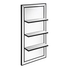 Coaster Furniture Oriel 961631 24 x 47 Inch Rectangular 3-Shelf Wall Mirror - Silver