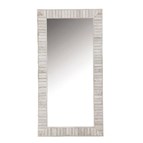 Coaster Furniture Pino 963488 34 x 68 Inch Wood Framed Floor Mirror - White