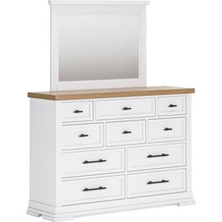Benchcraft Ashbryn B844B1 Dresser and Mirror (Dressers - 10 Drawers)