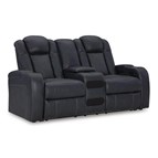 Signature Design by Ashley Fyne-Dyme 3660318 Power Reclining Loveseat with Console and Adjustable Headrest