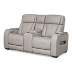 Signature Design by Ashley Boyington U2710518 Power Reclining Loveseat with Console and Adjustable Headrest