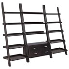 Coaster Furniture Colella 800319-S3 3-Piece Storage Ladder Bookcase Set - Cappuccino