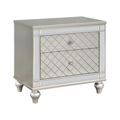 Crown Mark Cristian B1680-2N 2-Drawer Nightstand - Champagne