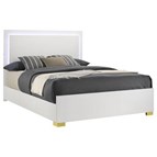 Coaster Furniture Marceline 222931Q Wood Queen LED Panel Bed - White