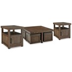 Signature Design by Ashley Boardernest T738T1 Coffee Table and 2 End Tables