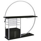 Coaster Furniture Risley 182799 2-door Circular LED Home Bar Cabinet - Dark Charcoal