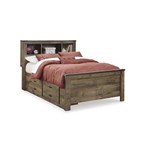 Signature Design by Ashley Trinell B446B79 Full Bookcase Bed with 2 Sided Storage