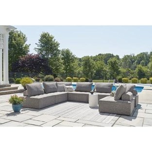 Signature Design by Ashley Bree Zee P160P6 8 pc Outdoor Sectional (Outdoor Seating - Sectionals)