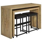 Coaster Furniture Davista 182704 4-piece Counter Height Table Set - Mango Brown