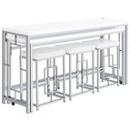 Coaster Furniture Jackson 182715 5-piece Multipurpose Counter Height Table Set - White