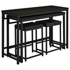 Coaster Furniture Hawes 182724 4-piece Multipurpose Counter Height Table Set - Black