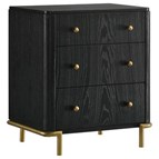 Coaster Furniture Arini 224332 3-Drawer Nightstand - Black