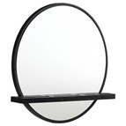 Coaster Furniture Arini 224338 Round Vanity Wall Mirror with Shelf - Black