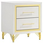 Coaster Furniture Lucia 224732 2-Drawer Nightstand Bedside Table - White