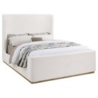 Coaster Furniture Nala 302046KE Upholstered Eastern King Sleigh Bed - Cream