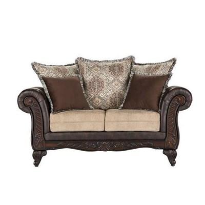 Coaster Furniture Elmbrook 508572 Upholstered Rolled Arm Loveseat - Brown